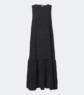 Vestido midi de seda con lunares | Asceno