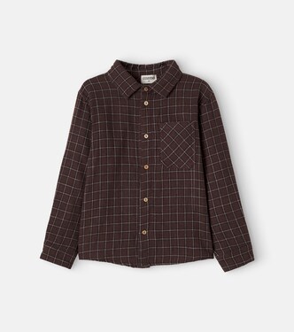 Turin checked cotton flannel shirt | Cozmo