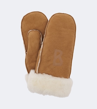 Inuit shearling-lined suede mittens | Bogner