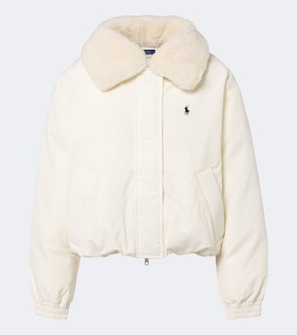 Teddy-trimmed cropped blouson jacket | Polo Ralph Lauren