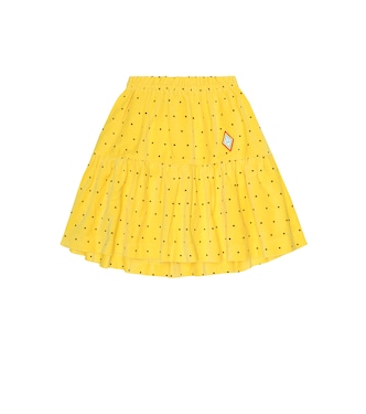 Bird polka-dot cotton skirt | The Animals Observatory