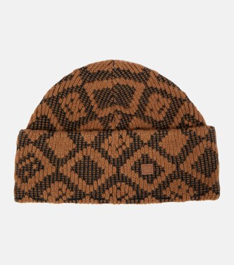Face Tiles cotton and wool beanie | Acne Studios