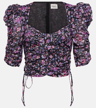 Galaor floral cotton crop top | Marant Etoile