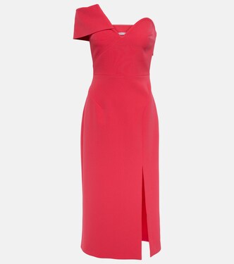 Robe midi Opal en crêpe | Safiyaa