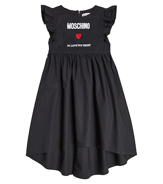 Logo cotton dress | Moschino Kids