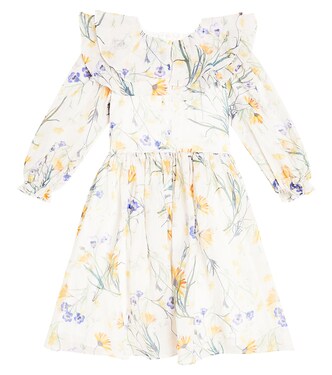 Ruffled floral linen dress | Petite Amalie  