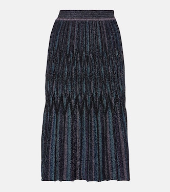 Pleated lamé midi skirt | Missoni