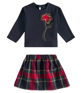 Checked top and skirt set | Il Gufo