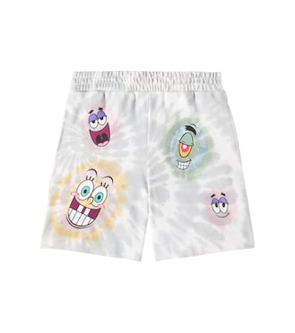 x SpongeBob tie-dye cotton jersey shorts | Stella McCartney Kids