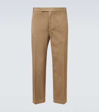 Cotton twill straight pants | Thom Browne