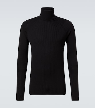Turtleneck wool-blend ski top | Moncler Grenoble