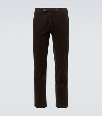 Corduroy cotton straight pants | Sunspel