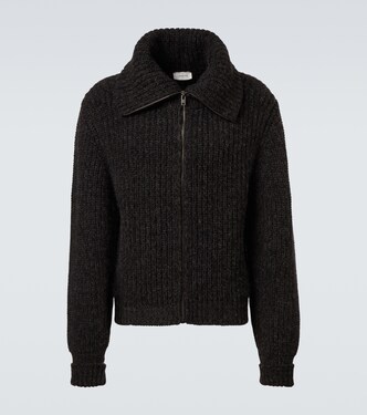 Alpaca and yak wool zip-up cardigan | Lemaire