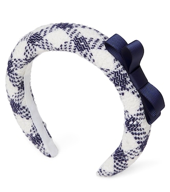 Checked bouclé headband | Self-Portrait Kids