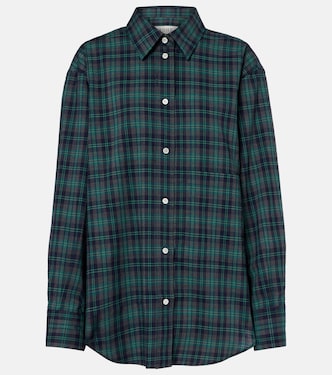Checked oversized wool-blend shirt | Róhe