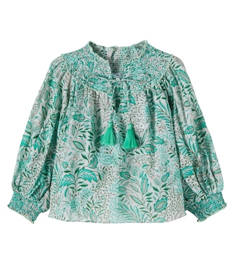 Ysee printed cotton blouse | Poupette St Barth Kids