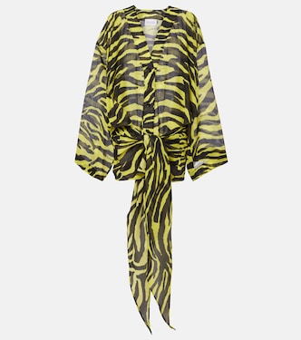 Animal-print cotton muslin minidress | The Attico