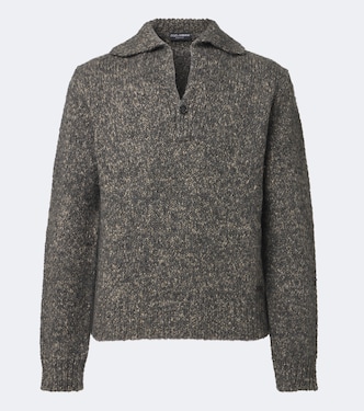 Wool, alpaca, and linen polo sweater | Dolce&Gabbana