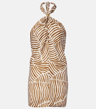 Aster printed halterneck minidress | ViX Paula Hermanny