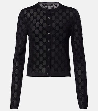 Cardigan GG aus Crêpe | Gucci