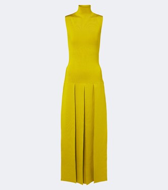 Pleated knitted maxi dress | Alaïa