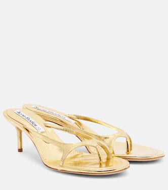 Metallic leather thong sandals | Acne Studios
