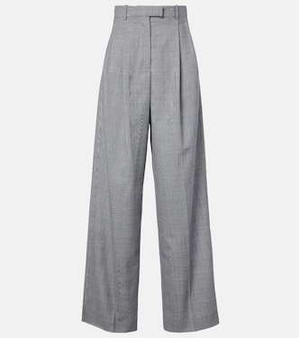 Checked wool wide-leg pants | Givenchy