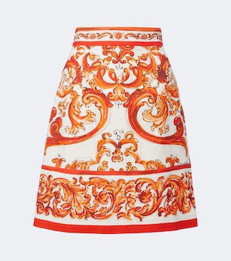 Minirock aus Baumwolle und Leinen | Dolce&Gabbana