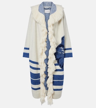 Poppy Garden fringed jacquard coat | Dorothee Schumacher