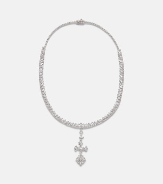 Halskette Y-Couture aus 18kt Weißgold mit Diamanten | Yeprem