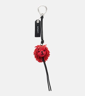 Lion beaded crochet bag charm | Loewe
