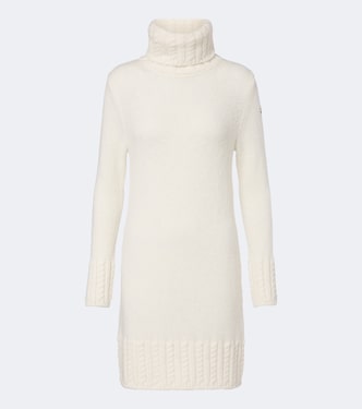 Turtleneck alpaca and wool-blend minidress | Moncler