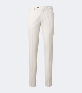 Schmale Hose aus Baumwoll-Gabardine | Brunello Cucinelli
