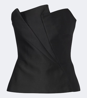 褶裥塔夫绸紧身胸衣式上衣 | Roland Mouret