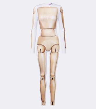 Trompe l’œil jersey catsuit | Jean Paul Gaultier