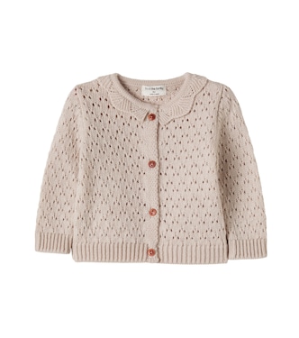 Baby Nimes-BB pointelle wool-blend cardigan | 1 + in the Family