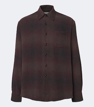 Above checked cotton-blend shirt | Our Legacy