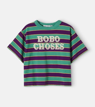 Striped cotton T-shirt | Bobo Choses