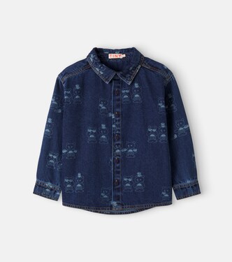 Camisa de denim estampada | Tinycottons