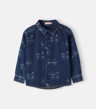 Printed denim shirt | Tinycottons
