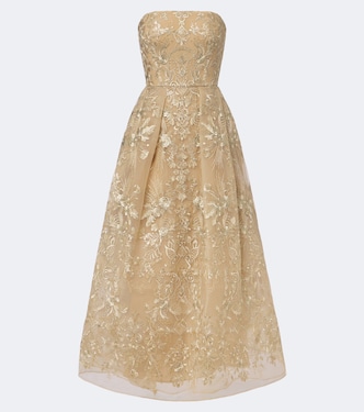 Cocktailkleid aus Spitze mit Pailletten | Elie Saab