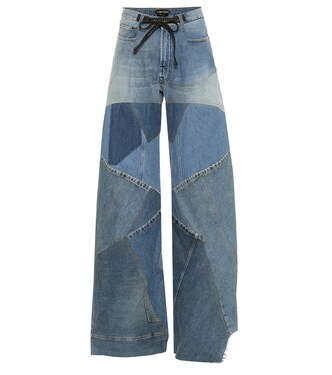 Patchwork high-rise wide-leg jeans | Tom Ford
