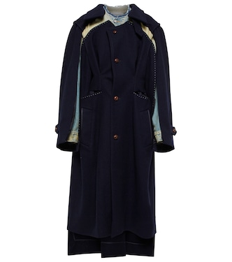 Deconstructed wool and denim coat | Maison Margiela
