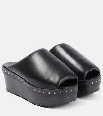 Padded leather platform sandals | Rick Owens