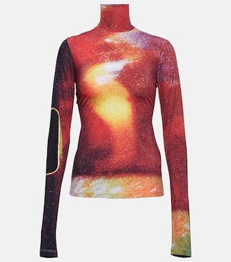 Printed turtleneck top | MM6 Maison Margiela