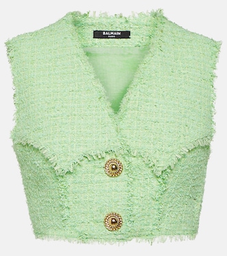 Tweed crop top | Balmain