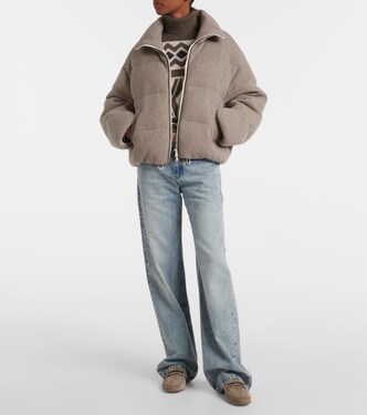 Cashmere down jacket in grey - Brunello Cucinelli | Mytheresa