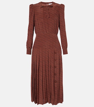 Bedrucktes Midikleid aus Seide | Alessandra Rich