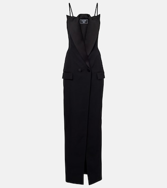 Wool grain de poudre gown | Balmain