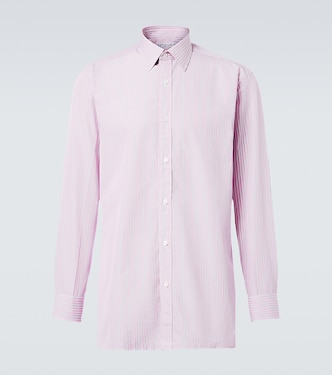 Striped cotton poplin shirt | Charvet